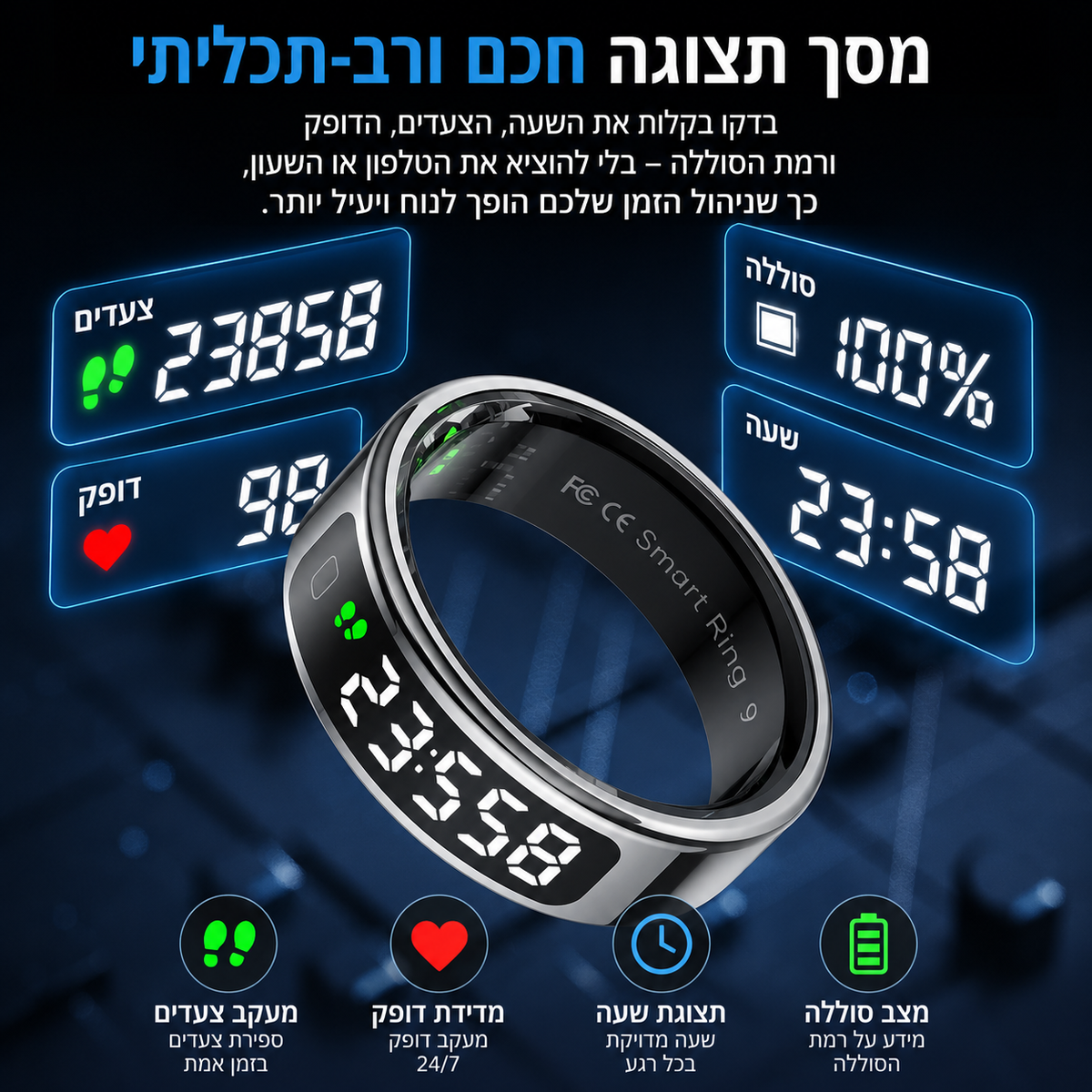 טבעת בריאות חכמה מבית VIDGADGET