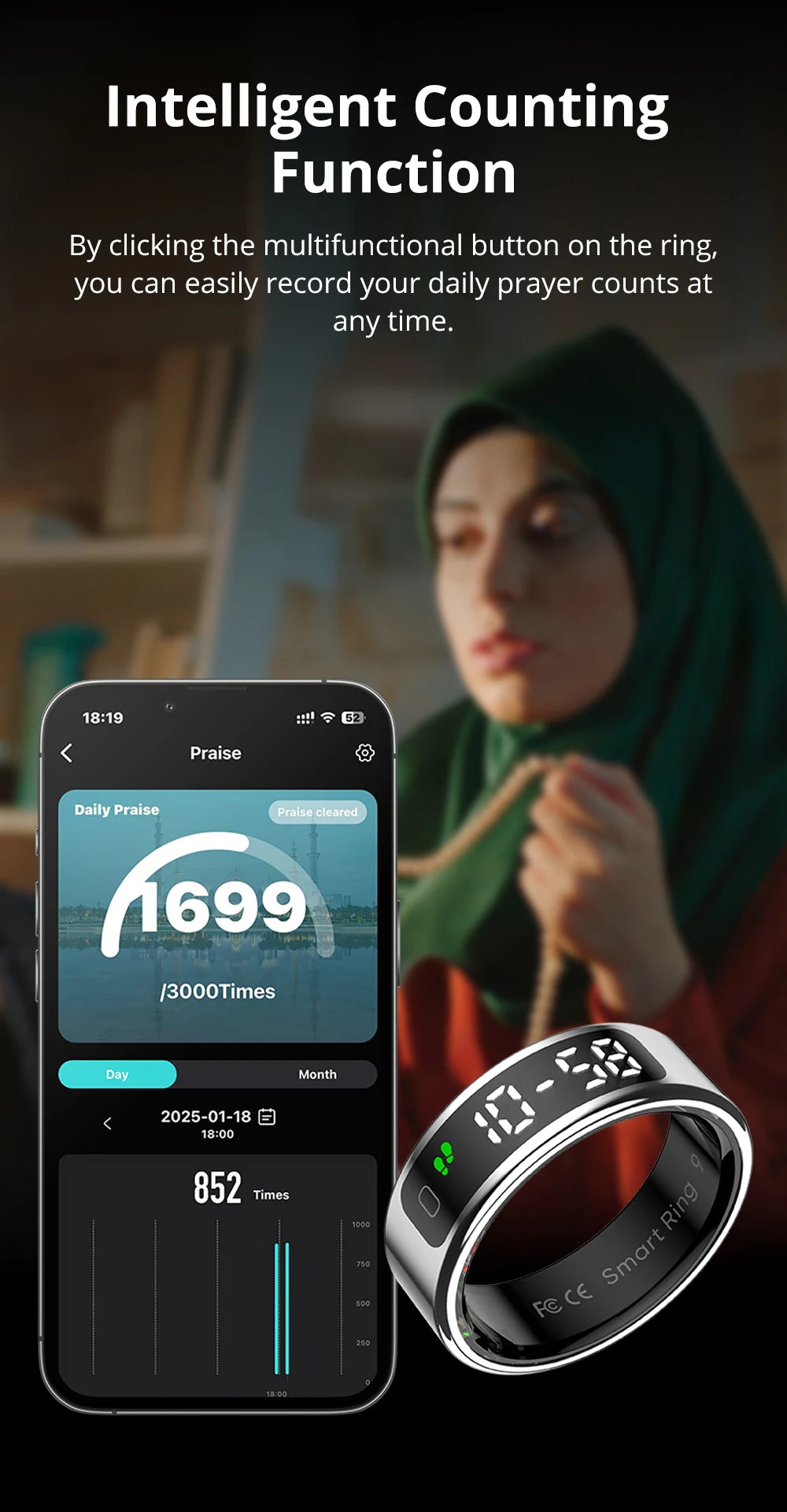 טבעת בריאות חכמה מבית VIDGADGET